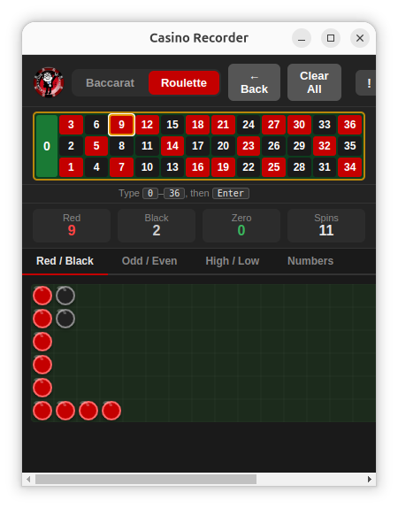 Roulette Recorder screenshot